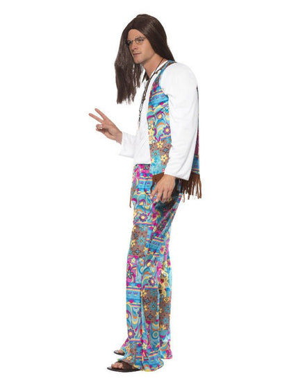Groovy Hippie Costume, Multi - Coloured - Adult Weekender