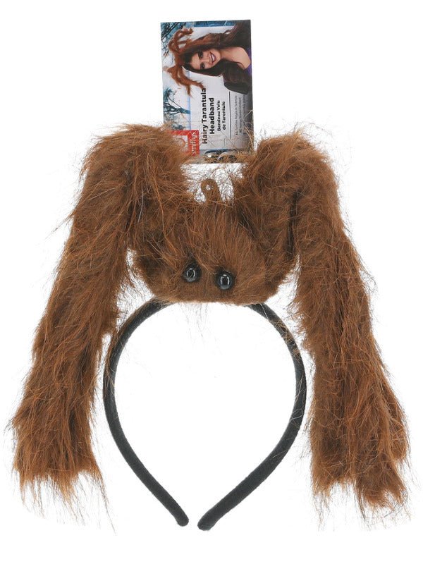 Hairy Tarantula Spider Headband, Brown - Adult Weekender