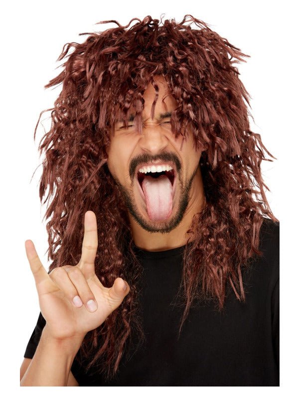 Hard Rocker Wig, Brown - Adult Weekender