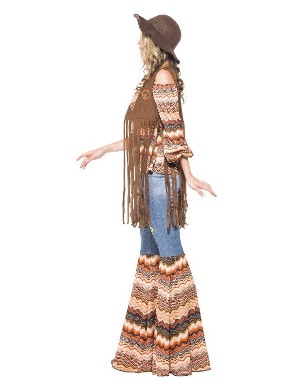 Harmony Hippie Costume, Multi - Coloured - Adult Weekender