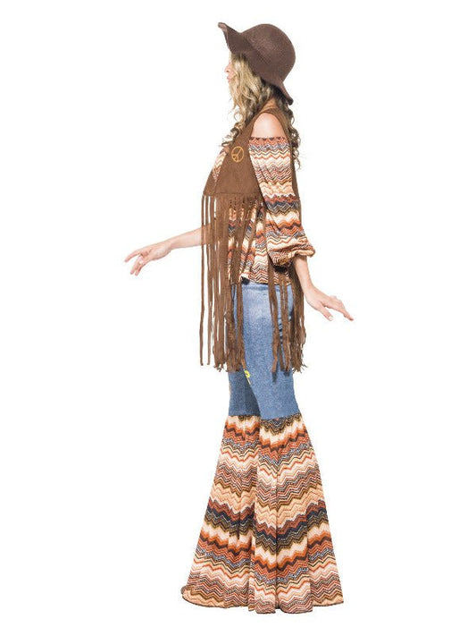 Harmony Hippie Costume, Multi - Coloured - Adult Weekender