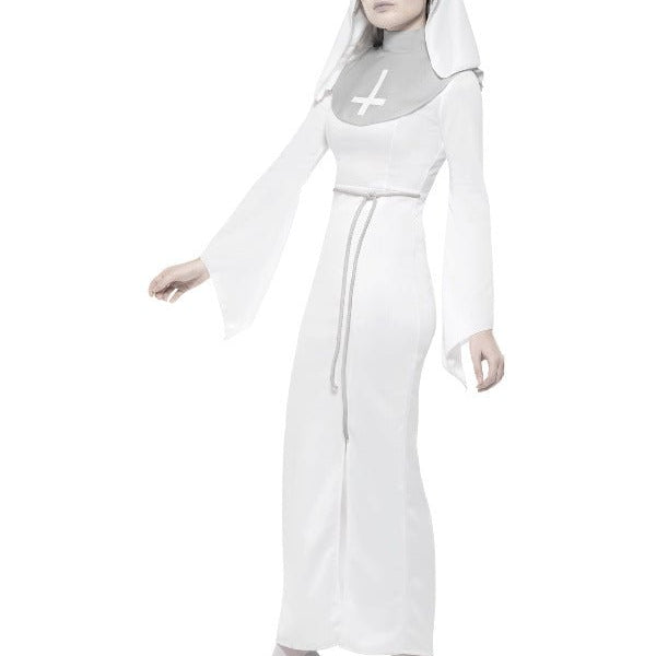 Haunted Asylum Nun Costume, White - Adult Weekender