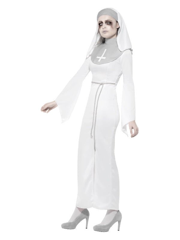 Haunted Asylum Nun Costume, White - Adult Weekender