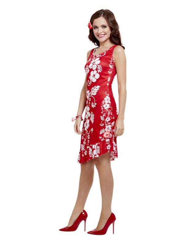 Hawaiian Beauty Costume, Red - Adult Weekender