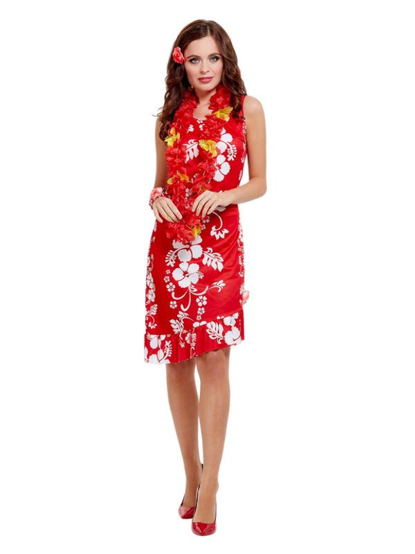 Hawaiian Beauty Costume, Red - Adult Weekender