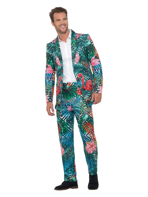 Hawaiian Tropical Flamingo Suit, Multi - Coloured - Adult Weekender