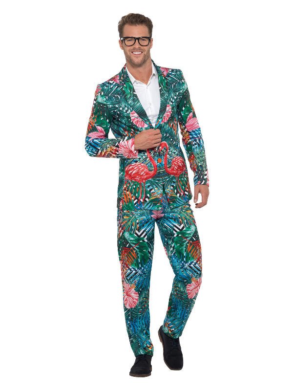 Hawaiian Tropical Flamingo Suit, Multi - Coloured - Adult Weekender