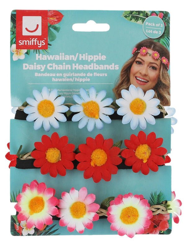 Hawaiian/Hippie Daisy Chain Headband, Assorted - Adult Weekender
