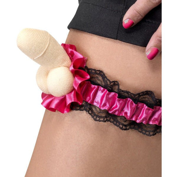 Hen Night Plush Willy Garter, Pink - Adult Weekender