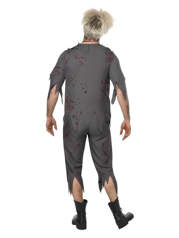High School Horror Zombie Schoolboy Costume, Grey - Adult Weekender