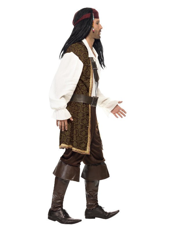 High Seas Pirate Costume, Brown - Adult Weekender