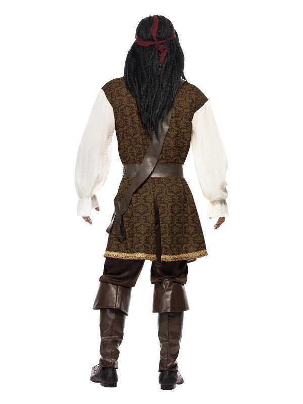 High Seas Pirate Costume, Brown - Adult Weekender