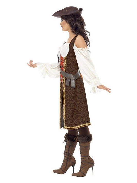 High Seas Pirate Wench Costume, Brown - Adult Weekender