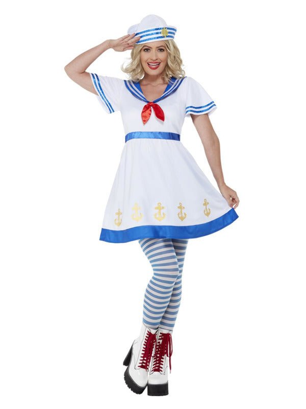 High Seas Sailor Costume, White - Adult Weekender