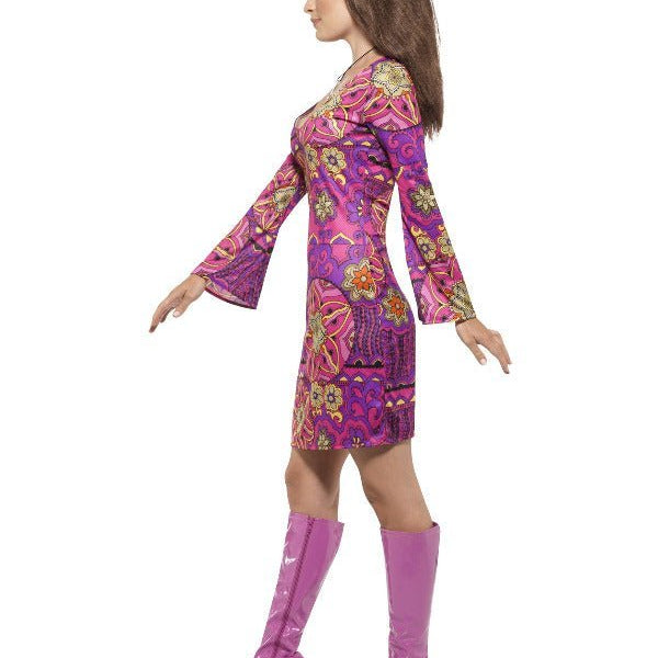 Hippie Chick Costume, Multi - Coloured - Adult Weekender
