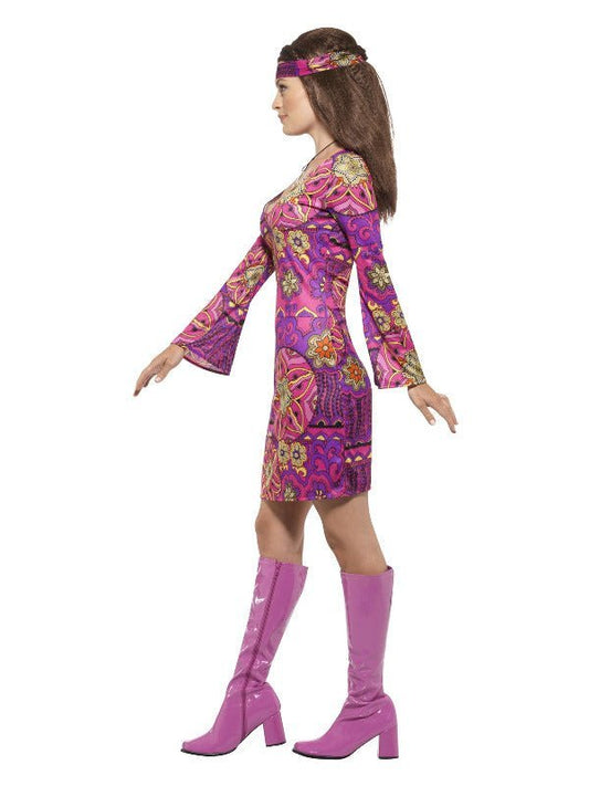 Hippie Chick Costume, Multi - Coloured - Adult Weekender