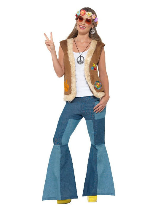 Hippie Waistcoat, Unisex, Brown - Adult Weekender