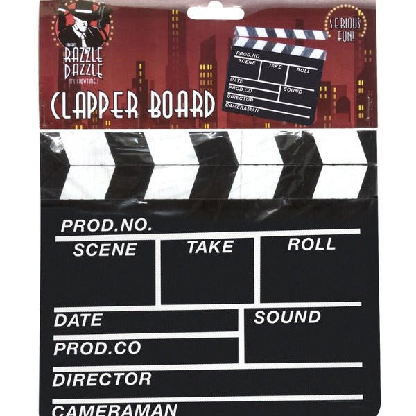 Hollywood Style Clapper Board, Black - Adult Weekender