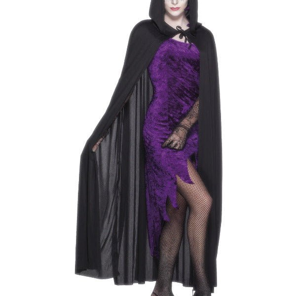Hooded Vampire Cape, Black - Adult Weekender