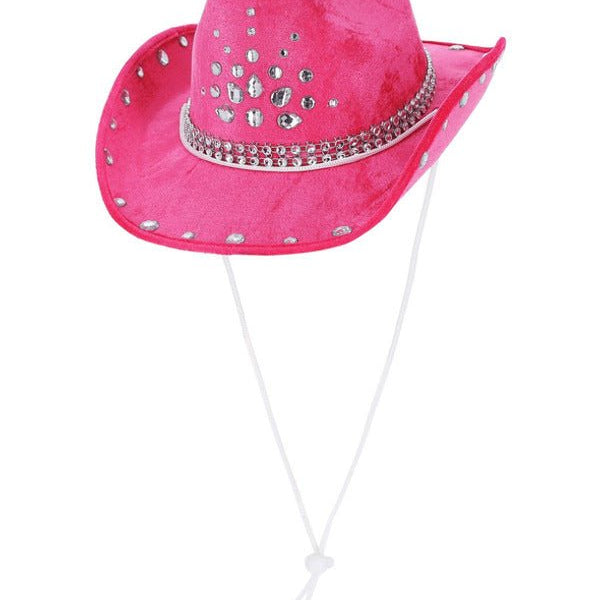 Hot Pink Rhinestone Cowboy Hat - Adult Weekender