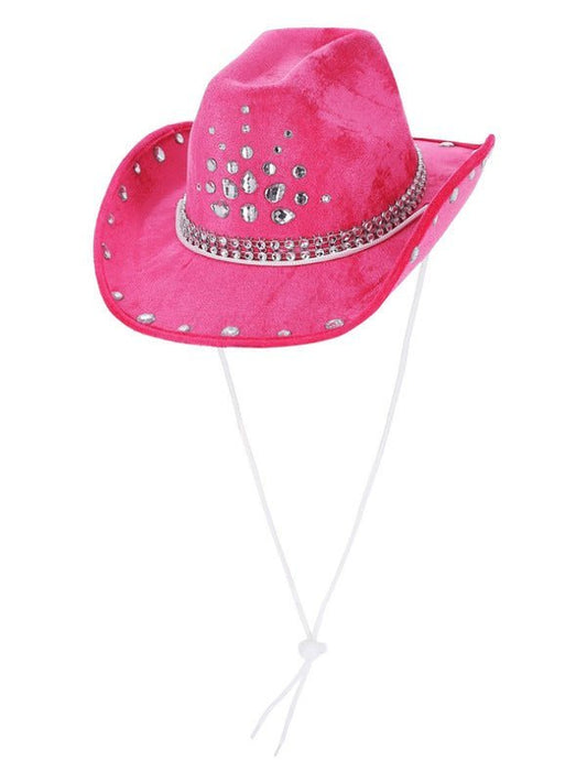 Hot Pink Rhinestone Cowboy Hat - Adult Weekender