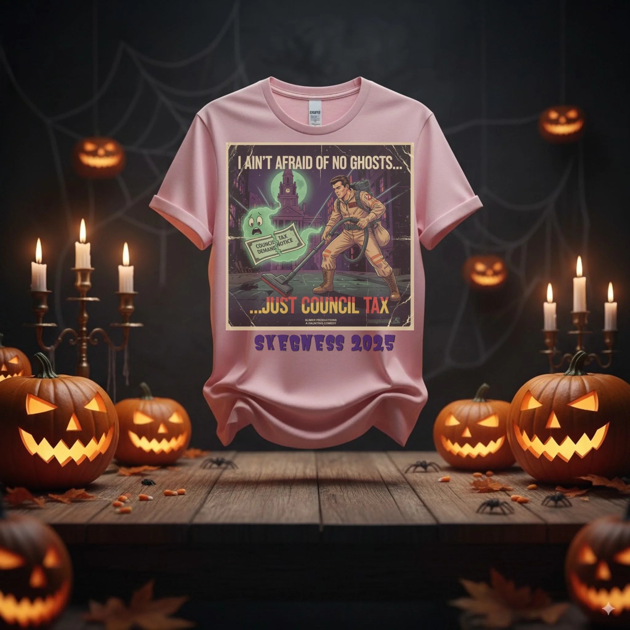 I ain't afraid of no ghosts - Adult Weekender Unisex Heavy T-Shirt - Stags, Hens, Birthdays Halloween - Adult Weekender