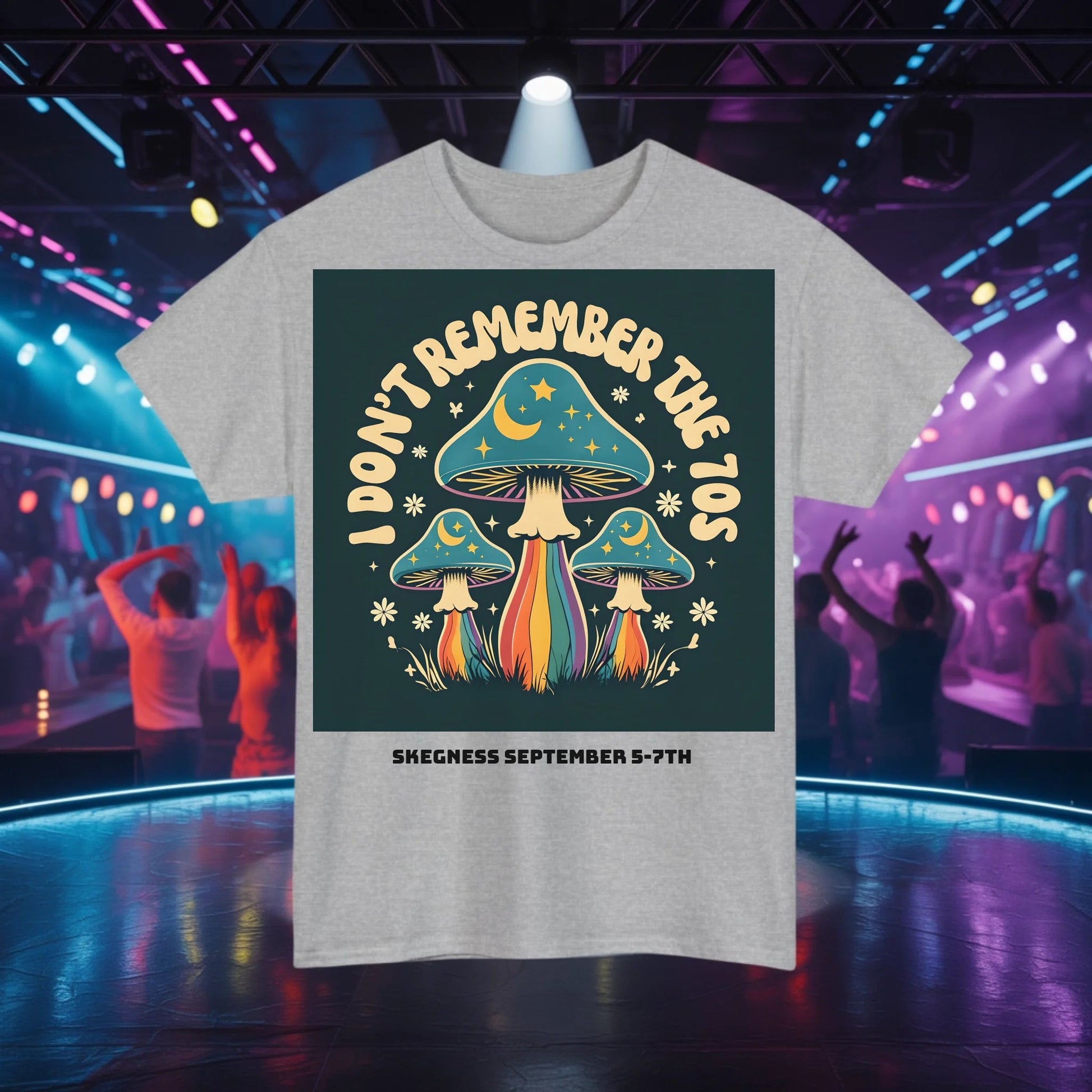 I don't remember the 70s - Adult Weekender Front and Back Personalised Unisex Heavy T-Shirt 70s - Adult Weekender