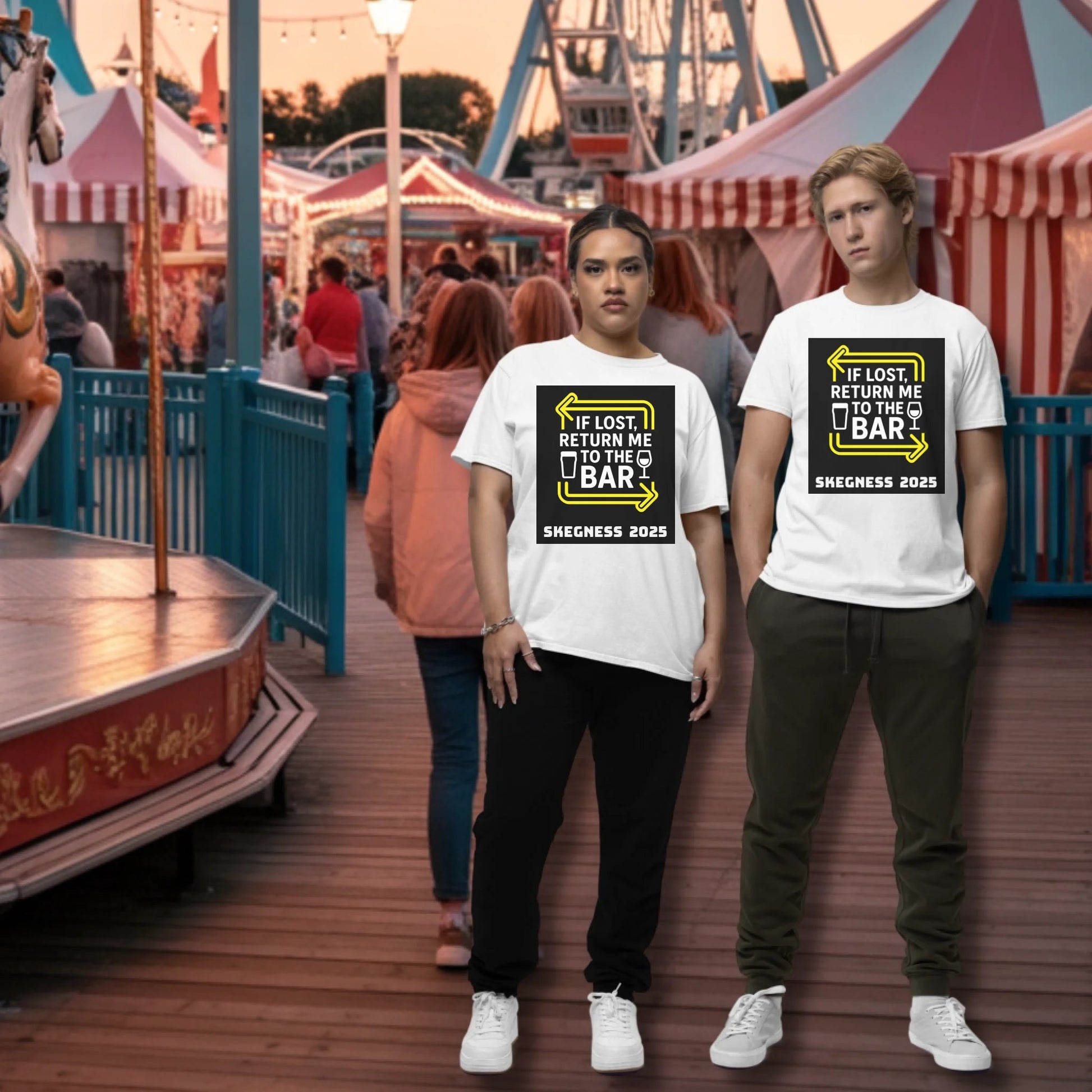 If lost return me to the bar - Adult Weekender Unisex Heavy T-Shirt - Hen Weekends - Adult Weekender