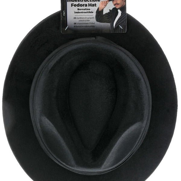 Indestructible Fedora Hat, Black - Adult Weekender