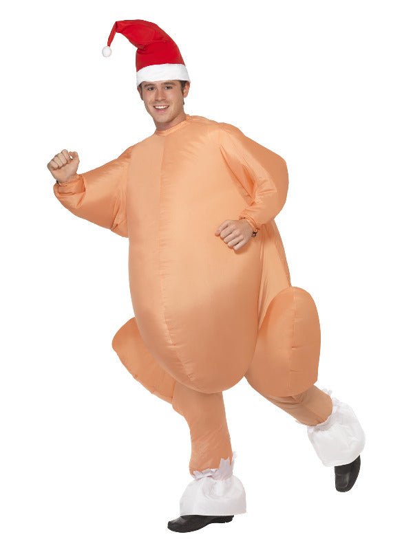 Inflatable Roast Turkey Costume, Nude - Adult Weekender