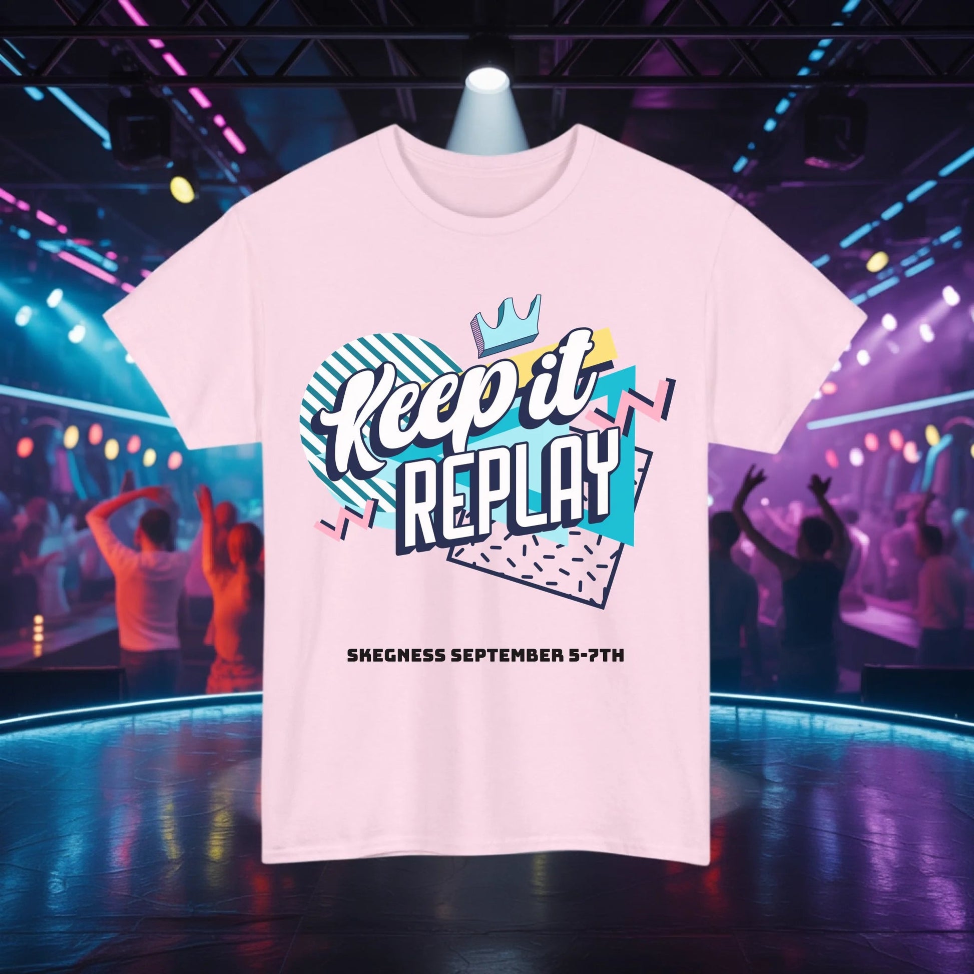 Keep it Replay - Adult Weekender Front and Back Personalised Unisex Heavy T-Shirt Replay - Adult Weekender