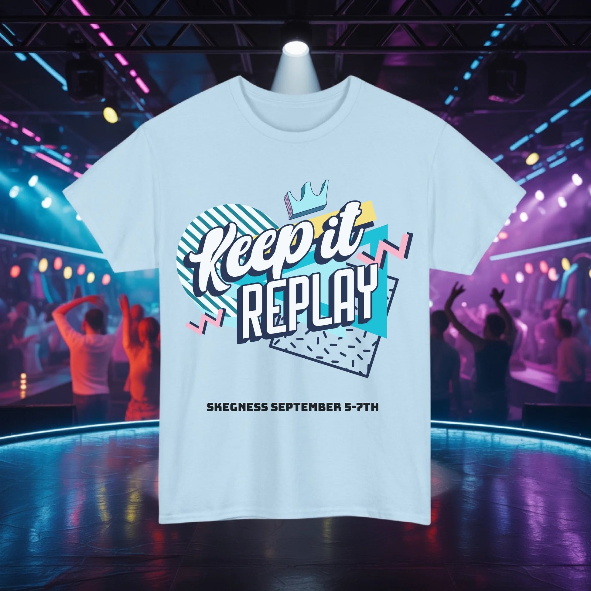 Keep it Replay - Adult Weekender Front and Back Personalised Unisex Heavy T-Shirt Replay - Adult Weekender