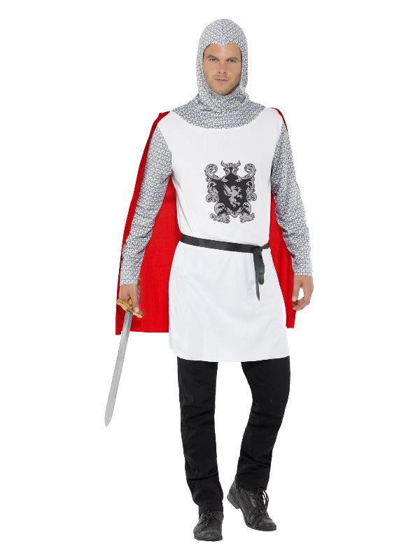Knight Costume, Economy, White - Adult Weekender