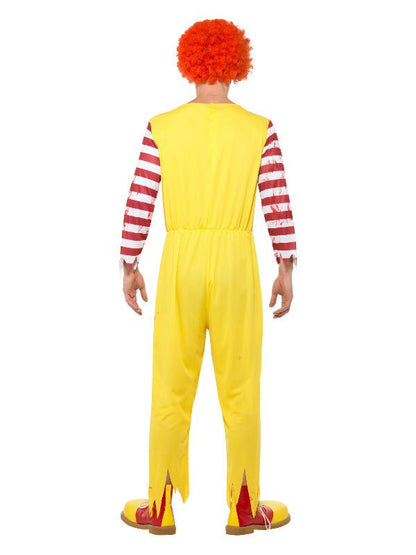 Kreepy Killer Clown Costume, Yellow &amp; Red - Adult Weekender