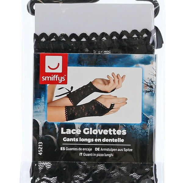 Lace Glovettes, Black - Adult Weekender