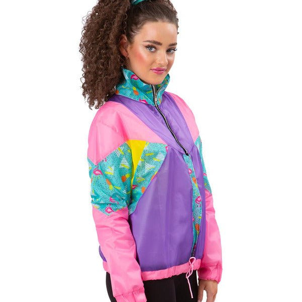 Ladies 80s Pastel Windbreaker Jacket - Adult Weekender