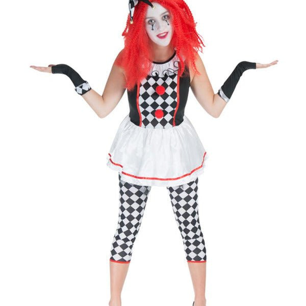 Ladies Clown Jester Costume, - Adult Weekender