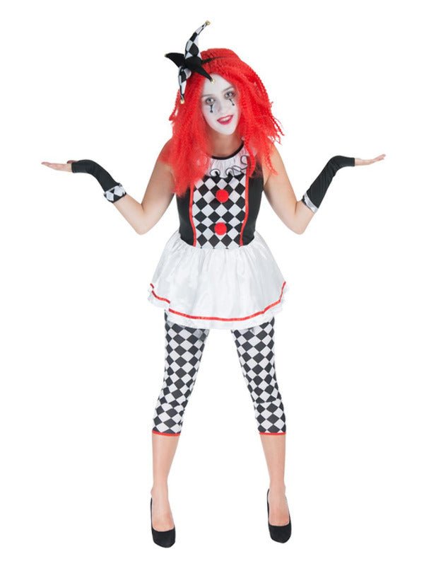 Ladies Clown Jester Costume, - Adult Weekender