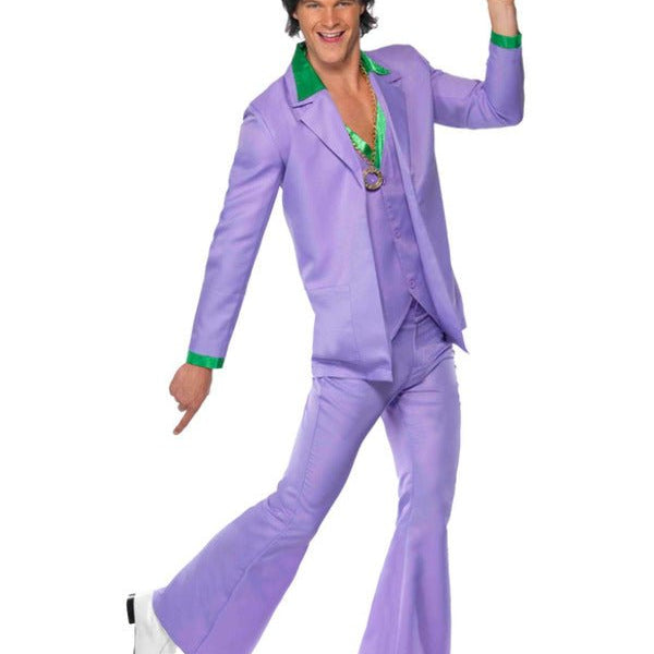 Lavender 70s Suit Costume, Purple - Adult Weekender