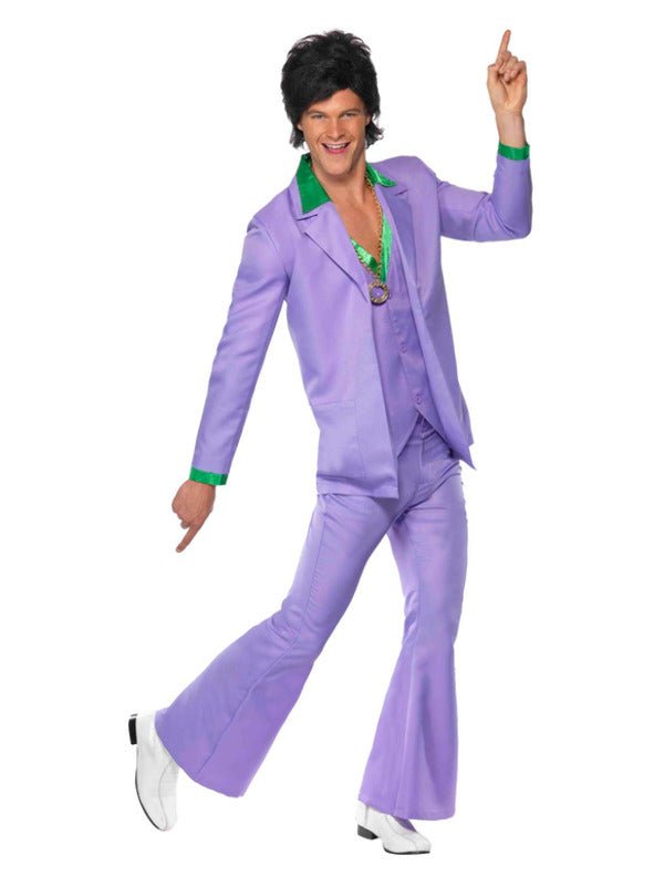 Lavender 70s Suit Costume, Purple - Adult Weekender