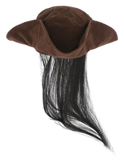 Leather Look Pirate Hat, Brown - Adult Weekender