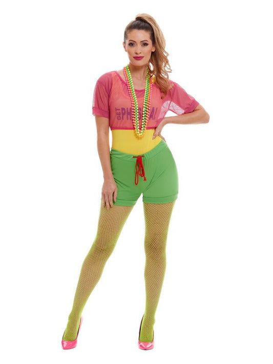 Let's Get Physical Girl Costume, Multi - Coloured - Adult Weekender
