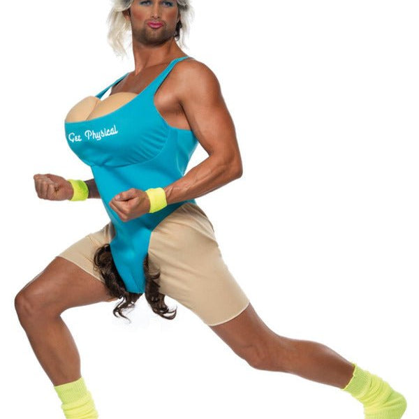 Lets Get Physical, Work Out Costume, Blue - Adult Weekender