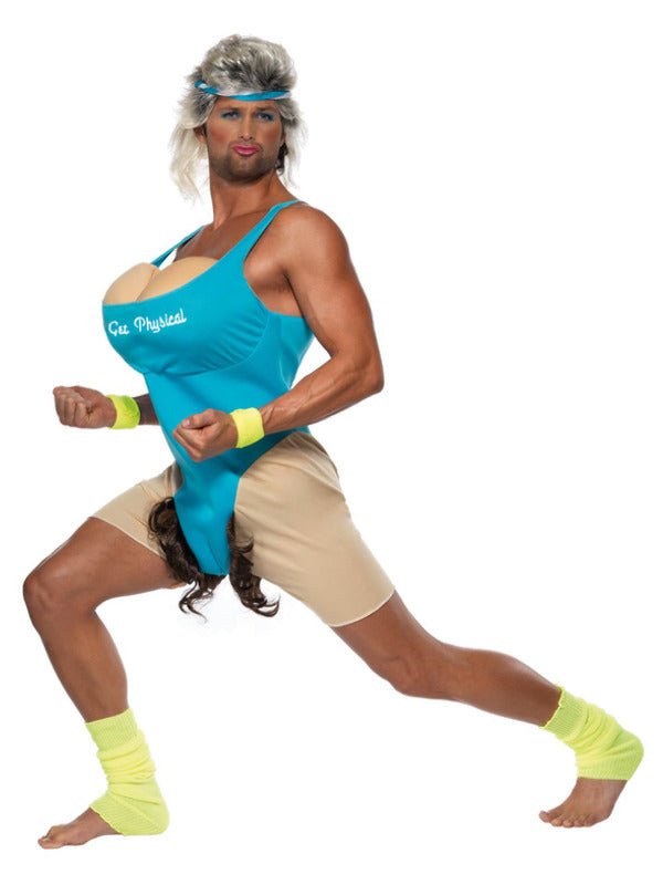 Lets Get Physical, Work Out Costume, Blue - Adult Weekender
