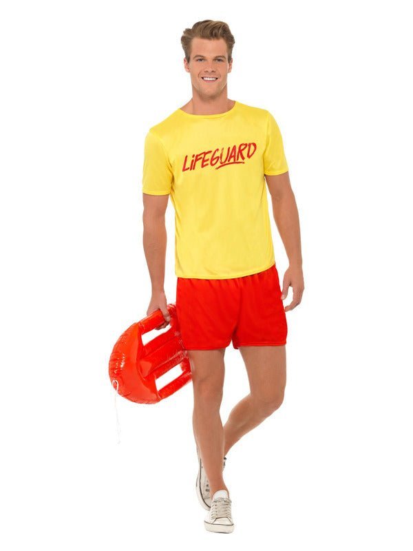 Lifeguard Beach Costume, Yellow - Adult Weekender