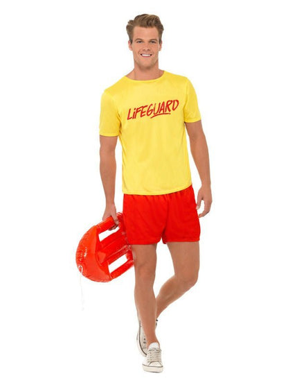 Lifeguard Beach Costume, Yellow - Adult Weekender