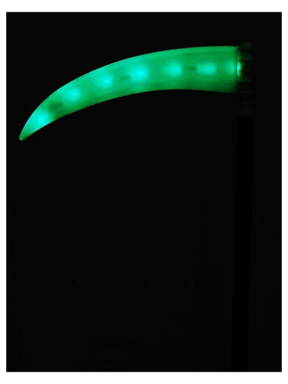 Light Up Green LED Scythe, Adjustable, 5pcs - Adult Weekender