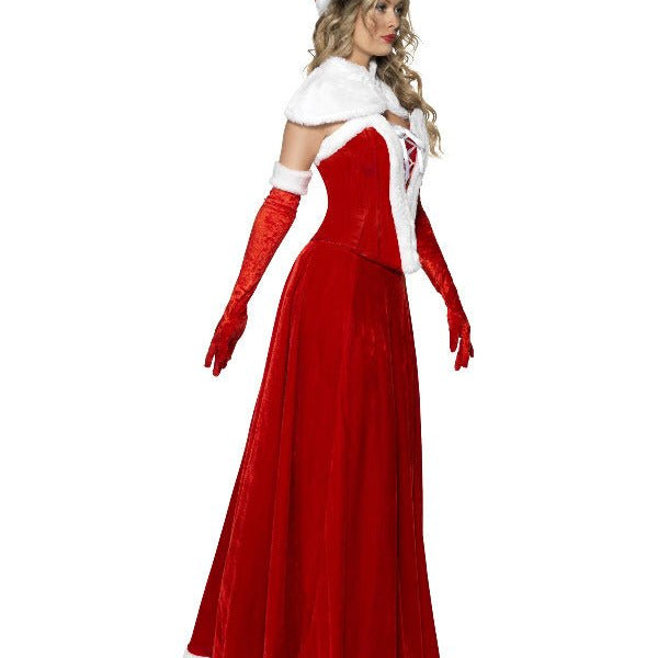 Luxury Miss Santa Costume, Red - Adult Weekender