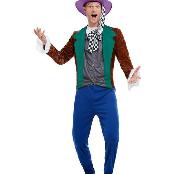 Mad Hatter Costume, Multi - Coloured - Adult Weekender