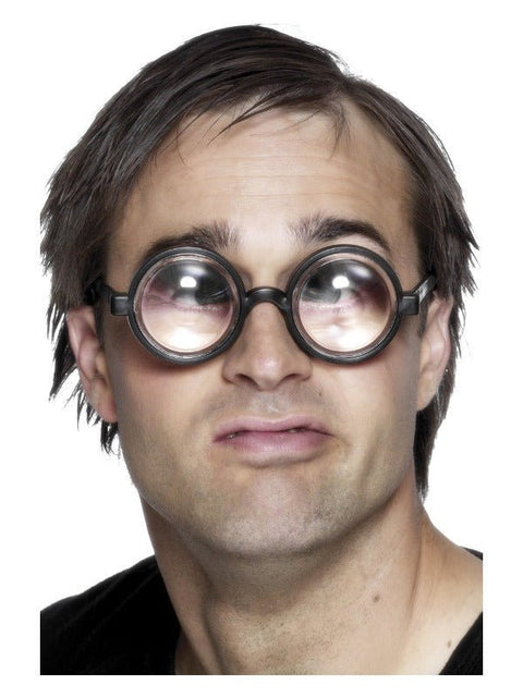 Magnify Your Eyes Bug Eye Specs, Black - Adult Weekender